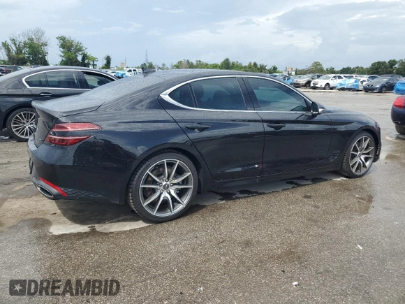 2023 Genesis G70 3.3T with VIN KMTG54TE8PU118039, listed as a Copart auction lot 67553654 with 7,515 mi miles and Salvage Title. Bid and sale history available at carsss.com. Image 3.