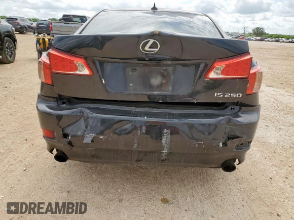 2012 Lexus IS 250 with VIN JTHBF5C26C5166479, listed as a Copart auction lot 62152895 with 183,147 mi miles and Salvage title. Bid and sale history available at DreamBid. Image 6.