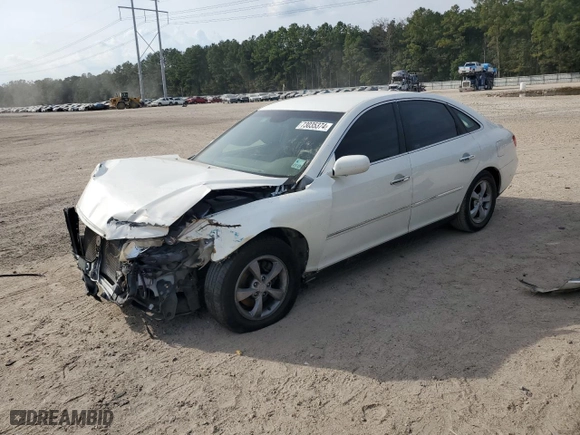 2007 Hyundai Azera SE with VIN KMHFC46F67A155849, listed as a Copart auction lot 73035374 with 140,508 mi miles and Salvage Title. Bid and sale history available at carsss.com. Image 1.