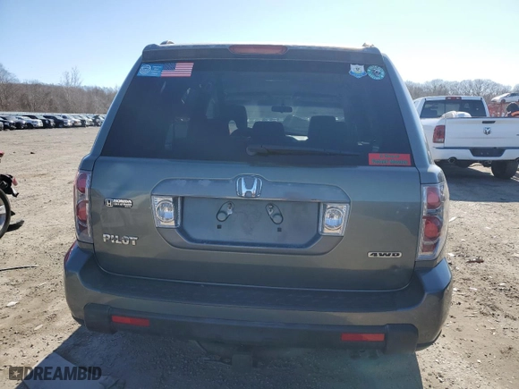 2008 Honda Pilot EX with VIN 5FNYF18428B001677, listed as a Copart auction lot 47534445 with 207,865 mi miles and Clean Title. Bid and sale history available at carsss.com. Image 6.