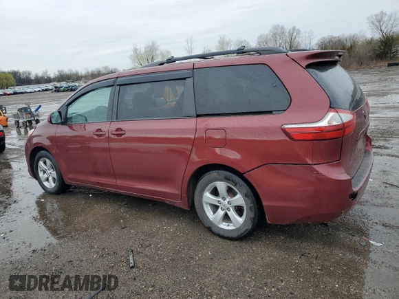 2015 Toyota Sienna LE AAS with VIN 5TDKK3DCXFS537375, listed as a Copart auction lot 51580235 with 77,389 mi miles and Salvage Title. Bid and sale history available at carsss.com. Image 2.