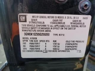 2005 Chevrolet Avalanche Z71 with VIN 3GNEK12Z95G259260, listed as a Copart auction lot 75744534 with 199,811 mi miles and Salvage Title. Bid and sale history available at DreamBid. Image 13.