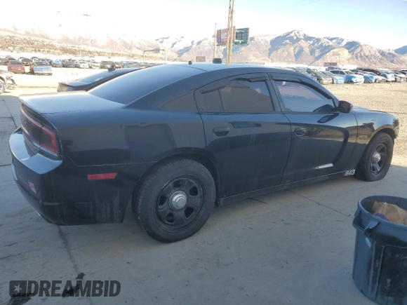 2012 Dodge Charger Police with VIN 2C3CDXAGXCH283033, listed as a Copart auction lot 43821525 with 177,991 mi miles and Salvage Title. Bid and sale history available at carsss.com. Image 3.