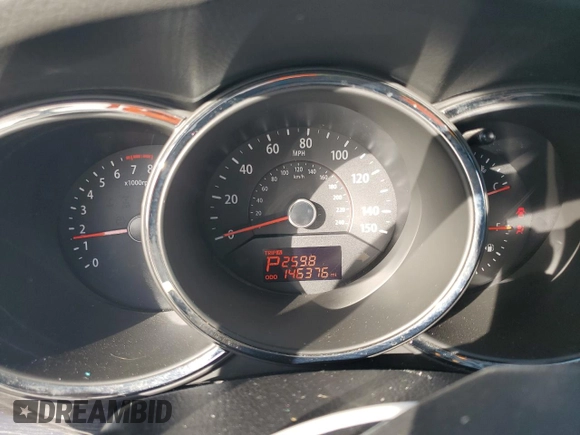 2012 Kia Sorento EX with VIN 5XYKU4A21CG235378, listed as a Copart auction lot 45337595 with 146,376 mi miles and Salvage Title. Bid and sale history available at carsss.com. Image 9.