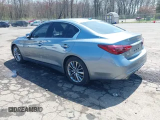2019 Infiniti Q50 Luxe with VIN JN1EV7AR6KM550475, listed as a IAAI auction lot 42059071 with 79,534 mi miles and . Bid and sale history available at DreamBid. Image 3.