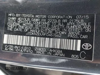 2015 Toyota Prius Four with VIN JTDKN3DU9F0467662, listed as a IAAI auction lot 42008838 with 42,598 mi miles. Bid and sale history available at carsss.com. Image 9.