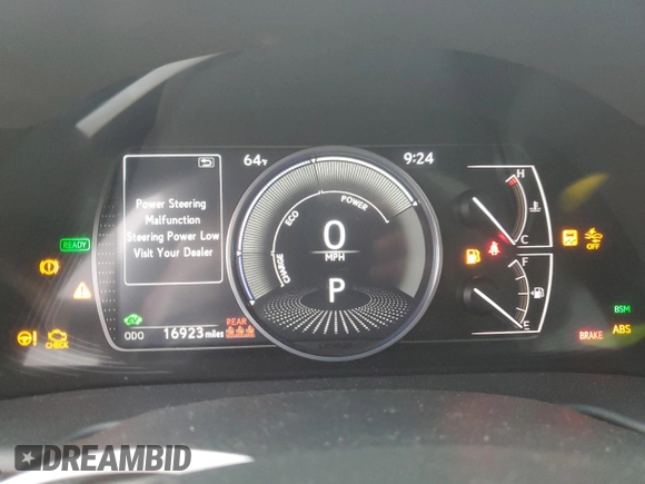 2023 Lexus ES with VIN 58ADA1C19PU030615, listed as a Copart auction lot 47128225 with 16,923 mi miles and Salvage Title. Bid and sale history available at carsss.com. Image 9.