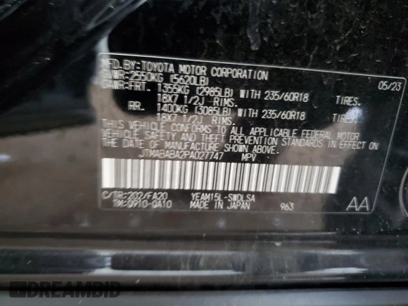 2023 Subaru Solterra Premium with VIN JTMABABA2PA027747, listed as a Copart auction lot 45034885 with 20,754 mi miles and Salvage title. Bid and sale history available at DreamBid. Image 15.