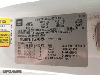 2014 Chevrolet Silverado 1500 Work Truck with VIN 1GCNCPEH9EZ343736, listed as a IAAI auction lot 41542321 with 222,641 mi miles. Bid and sale history available at carsss.com. Image 9.