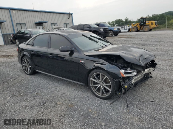 2015 Audi S4 Premium Plus with VIN WAUBGAFL0FA106590, listed as a Copart auction lot 64687474 with 122,061 mi miles and Salvage Title. Bid and sale history available at carsss.com. Image 4.
