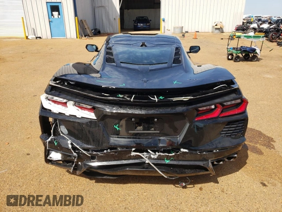 2022 Chevrolet Corvette 2LT with VIN 1G1YB2D49N5106004, listed as a Copart auction lot 49067245 with 15,247 mi miles and Salvage Title. Bid and sale history available at carsss.com. Image 6.