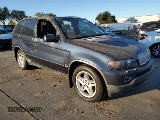 2005 BMW X5 4.4i with VIN 5UXFB53535LV14454, listed as a Copart auction lot 76553064 with 146,437 mi miles and Clean Title. Bid and sale history available at carsss.com. Image 4.