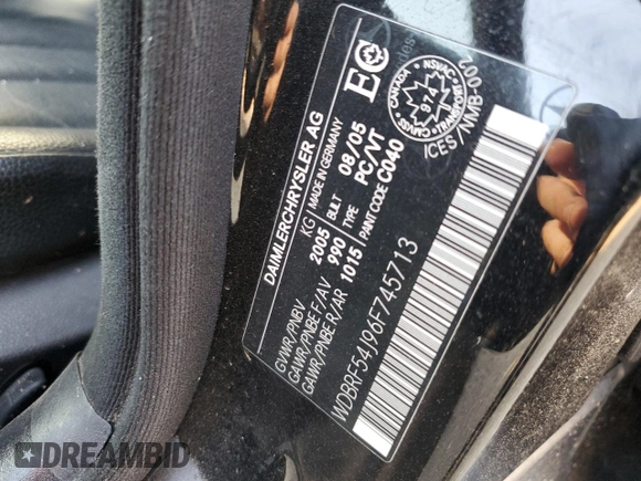 2006 Mercedes-Benz C with VIN WDBRF54J96F745713, listed as a Copart auction lot 70890424 with 44,335 mi miles and Clean Title. Bid and sale history available at DreamBid. Image 13.