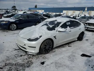 2022 Tesla Model 3 Performance with VIN 5YJ3E1EC4NF275189, listed as a Copart auction lot 44736275 with Not Provided miles and Clean Title. Bid and sale history available at carsss.com. Image 1.