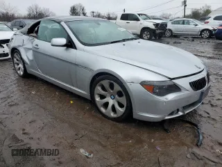 2005 BMW 6 Series 645Ci with VIN WBAEK73465B323257, listed as a Copart auction lot 49378644 with 0 mi miles and Salvage Title. Bid and sale history available at carsss.com. Image 4.