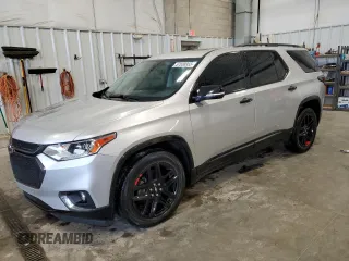 2019 Chevrolet Traverse Premier with VIN 1GNEVKKW6KJ181260, listed as a Copart auction lot 57838955 with 56,741 mi miles and Salvage title. Bid and sale history available at DreamBid. Image 1.