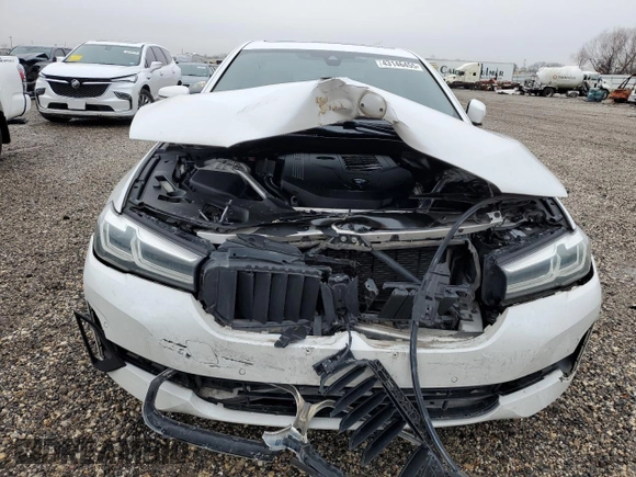 2021 BMW 5 Series 540i with VIN WBA53BJ01MWW93023, listed as a Copart auction lot 43146455 with Not Provided miles and Salvage Title. Bid and sale history available at DreamBid. Image 5.