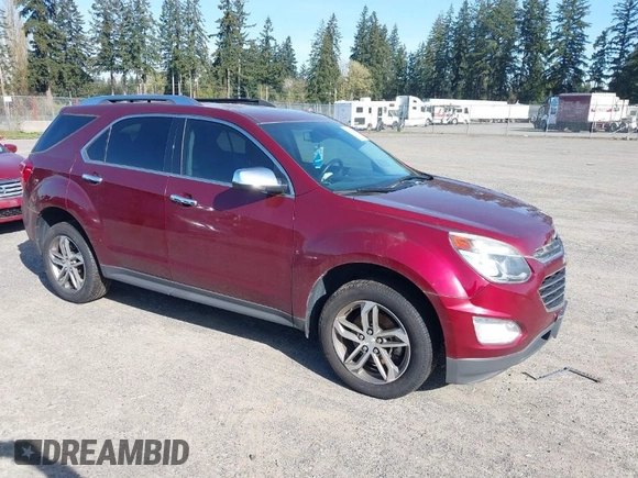 2016 Chevrolet Equinox LTZ with VIN 2GNFLGEK9G6269031, listed as a IAAI auction lot 41990085 with 119,199 mi miles. Bid and sale history available at carsss.com. Image 1.