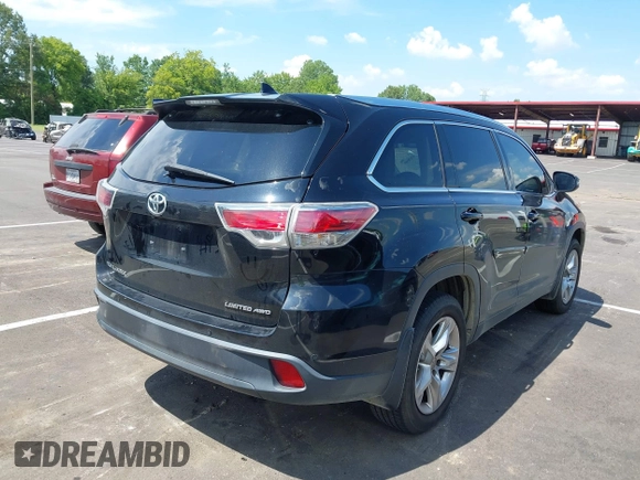 2015 Toyota Highlander Limited with VIN 5TDDKRFH3FS178486, listed as a IAAI auction lot 42658588 with 137,213 mi miles and . Bid and sale history available at DreamBid. Image 4.