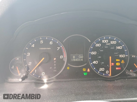2008 Acura TSX Nav with VIN JH4CL96998C001476, listed as a Copart auction lot 46227835 with 194,014 mi miles and Salvage Title. Bid and sale history available at carsss.com. Image 9.