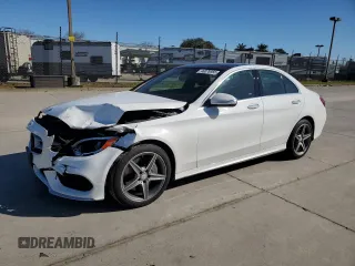 2015 Mercedes-Benz C-Class C 400 with VIN 55SWF6GB5FU028081, listed as a Copart auction lot 46878865 with 116,149 mi miles and Salvage Title. Bid and sale history available at carsss.com. Image 1.