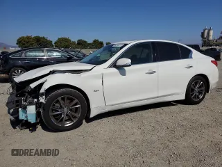 2017 Infiniti Q50 Premium with VIN JN1EV7AP8HM741726, listed as a Copart auction lot 60246915 with 124,696 mi miles and Salvage title. Bid and sale history available at DreamBid. Image 1.
