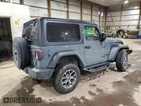 2024 Jeep Wrangler Willys with VIN 1C4PJXAG4RW260511, listed as a Copart auction lot 42425645 with 11,996 mi miles and Salvage title. Bid and sale history available at DreamBid. Image 3.