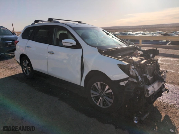 2017 Nissan Pathfinder SV with VIN 5N1DR2MN5HC664311, listed as a Copart auction lot 49822165 with 0 mi miles and Salvage Title. Bid and sale history available at carsss.com. Image 4.