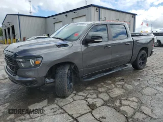 2021 Ram 1500 Big Horn with VIN 1C6SRFFT6MN647683, listed as a Copart auction lot 59608945 with 63,230 mi miles and Salvage title. Bid and sale history available at DreamBid. Image 1.