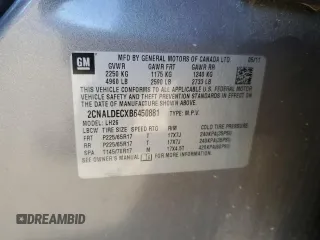 2011 Chevrolet Equinox 1LT with VIN 2CNALDECXB6450881, listed as a Copart auction lot 48920735 with 238,978 mi miles and Salvage Title. Bid and sale history available at DreamBid. Image 12.