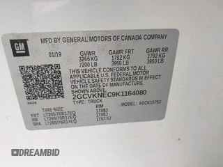 2019 Chevrolet Silverado 1500 Work Truck with VIN 2GCVKNEC9K1164080, listed as a IAAI auction lot 42221500 with 59,875 mi miles and . Bid and sale history available at DreamBid. Image 9.