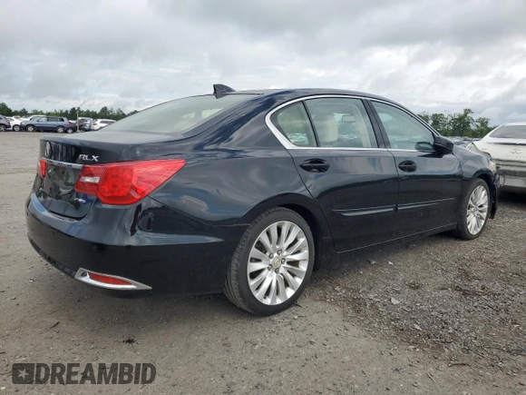 2014 Acura RLX Advance with VIN JH4KC1F98EC001204, listed as a Copart auction lot 55731955 with 148,263 mi miles and Salvage title. Bid and sale history available at DreamBid. Image 3.