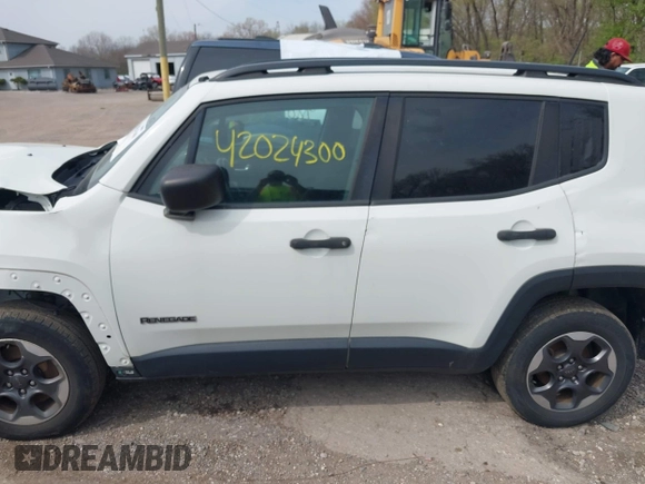 2017 Jeep Renegade Sport with VIN ZACCJBAB4HPG47710, listed as a IAAI auction lot 42024300 with 99,154 mi miles and . Bid and sale history available at carsss.com. Image 14.
