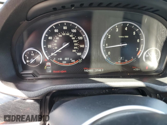 2017 BMW X3 xDrive28i with VIN 5UXWX9C5XH0T01872, listed as a Copart auction lot 53556375 with 142,480 mi miles and Salvage Title. Bid and sale history available at DreamBid. Image 9.