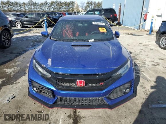 2018 Honda Civic Type R Touring z VIN SHHFK8G73JU201611, wystawiony jako Copart lot #83976074 z przebiegiem Nie podano mil oraz Szkoda całkowita • Salvage title. Historia ofert i sprzedaży dostępna na DreamBid. Obrazek 5.