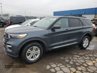 2022 Ford Explorer XLT z VIN 1FMSK8DH9NGA96996, wystawiony jako Copart lot #57039605 z przebiegiem 17 684 mil mil oraz Nie do naprawy • Non repairable. Historia ofert i sprzedaży dostępna na DreamBid. Obrazek 1.