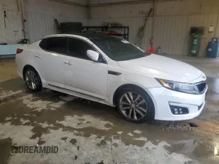 2015 Kia Optima SX Turbo with VIN 5XXGR4A6XFG443245, listed as a Copart auction lot 50758995 with 171,535 mi miles and Salvage Title. Bid and sale history available at carsss.com. Image 4.