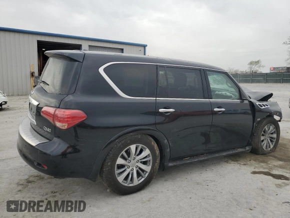 2015 Infiniti QX80 with VIN JN8AZ2NE6F9084599, listed as a Copart auction lot 50766905 with 0 mi miles and Salvage Title. Bid and sale history available at carsss.com. Image 3.