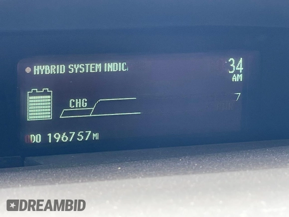 2011 Toyota Prius I with VIN JTDKN3DU1B0254988, listed as a Copart auction lot 58939105 with 196,757 mi miles and Clean title. Bid and sale history available at DreamBid. Image 8.