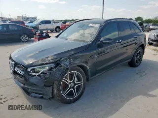2021 Mercedes-Benz GLC with VIN W1N0G8EB9MV315594, listed as a Copart auction lot 53619555 with 53,992 mi miles and Clean Title. Bid and sale history available at carsss.com. Image 1.