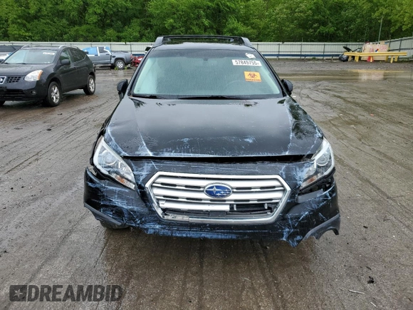 2017 Subaru Outback Premium with VIN 4S4BSADC0H3215929, listed as a Copart auction lot 57849755 with 124,221 mi miles and Salvage title. Bid and sale history available at DreamBid. Image 5.
