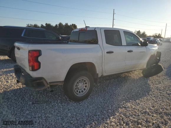 2023 Chevrolet Colorado 2WD Work Truck with VIN 1GCPSBEK0P1200413, listed as a Copart auction lot 80238874 with 43,172 mi miles and Salvage Title. Bid and sale history available at carsss.com. Image 3.