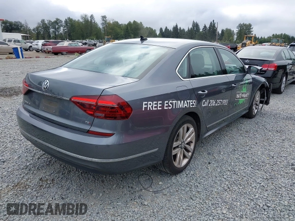 2017 Volkswagen Passat SE with VIN 1VWGT7A36HC063747, listed as a IAAI auction lot 42830924 with 85,120 mi miles and . Bid and sale history available at DreamBid. Image 4.