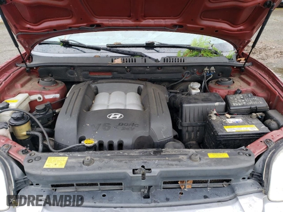 2005 Hyundai Santa Fe GLS with VIN KM8SC73D55U876565, listed as a Copart auction lot 81161004 with 204,205 mi miles and Salvage title. Bid and sale history available at DreamBid. Image 14.