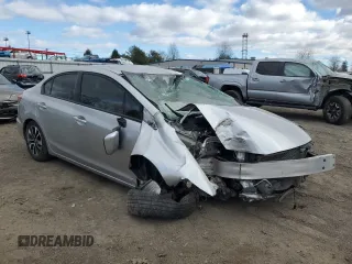 2015 Honda Civic Sedan LX with VIN 19XFB2F55FE202125, listed as a Copart auction lot 82158514 with 0 mi miles and Salvage Title. Bid and sale history available at carsss.com. Image 4.