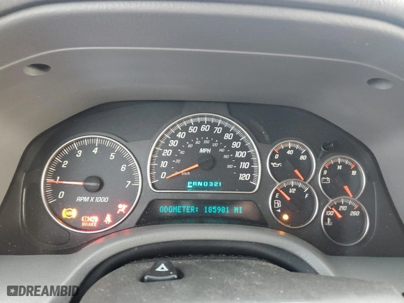 2005 GMC Envoy XUV SLE with VIN 1GKET12S156161662, listed as a Copart auction lot 72251054 with NaN miles and Salvage Title. Bid and sale history available at carsss.com. Image 9.