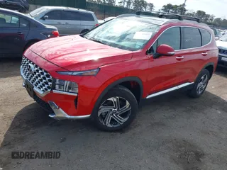 2022 Hyundai Santa Fe SEL with VIN 5NMS3DAJ7NH472301, listed as a IAAI auction lot 41634283 with 17,457 mi miles. Bid and sale history available at carsss.com. Image 2.