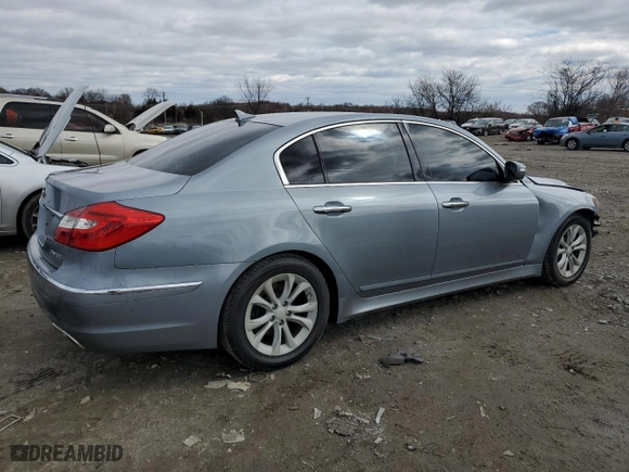 2013 Hyundai Genesis 3.8L with VIN KMHGC4DD0DU257261, listed as a Copart auction lot 47916135 with 145,040 mi miles and Salvage Title. Bid and sale history available at carsss.com. Image 3.