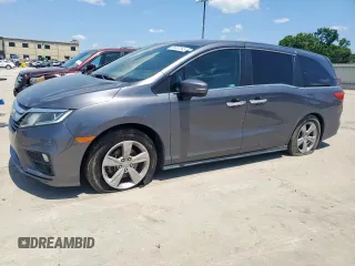 2019 Honda Odyssey EX z VIN 5FNRL6H55KB042105, wystawiony jako Copart lot #58087345 z przebiegiem 83 361 mil mil oraz Szkoda całkowita • Salvage title. Historia ofert i sprzedaży dostępna na DreamBid. Obrazek 1.