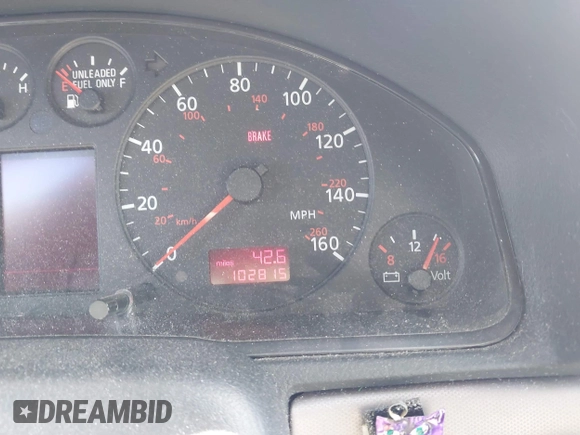 2000 Audi A4 with VIN WAUDC68D4YA074222, listed as a IAAI auction lot 42553114 with 102,815 mi miles and . Bid and sale history available at DreamBid. Image 7.